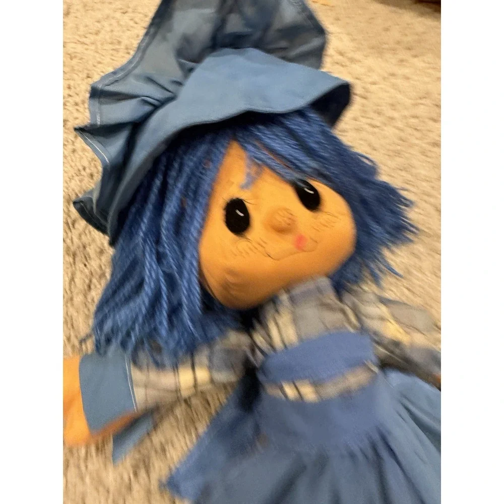 Handmade Rag Doll Blue Yarn Hair Dress Blueberry Muffin‎ Strawberry Shortcake - Picture 2 of 8
